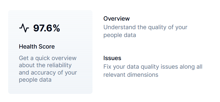 Data health overview